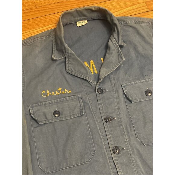 Vintage 50s Size 44 Voisinet Adelmans Chain Sitch Sanforized Union Chore Jacket - Picture 3 of 13